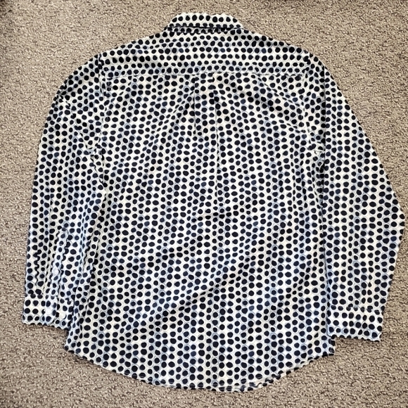⭐️US POLO ASSN. BOYS LG/14-16 BLUE POLKA DOT LONG SLEEVE BUTTON UP SHIRT - Picture 10 of 13